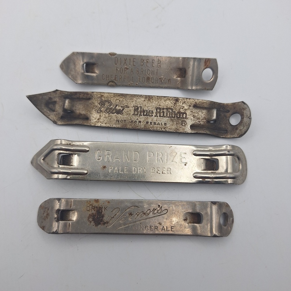 Vintage Beer Soda Bottle Openers Lot Pabst Dixie‎ Grand Prize Vernors Ginger Ale